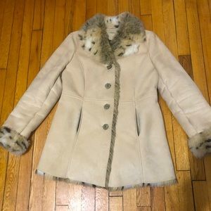 Vintage fur, suede coat